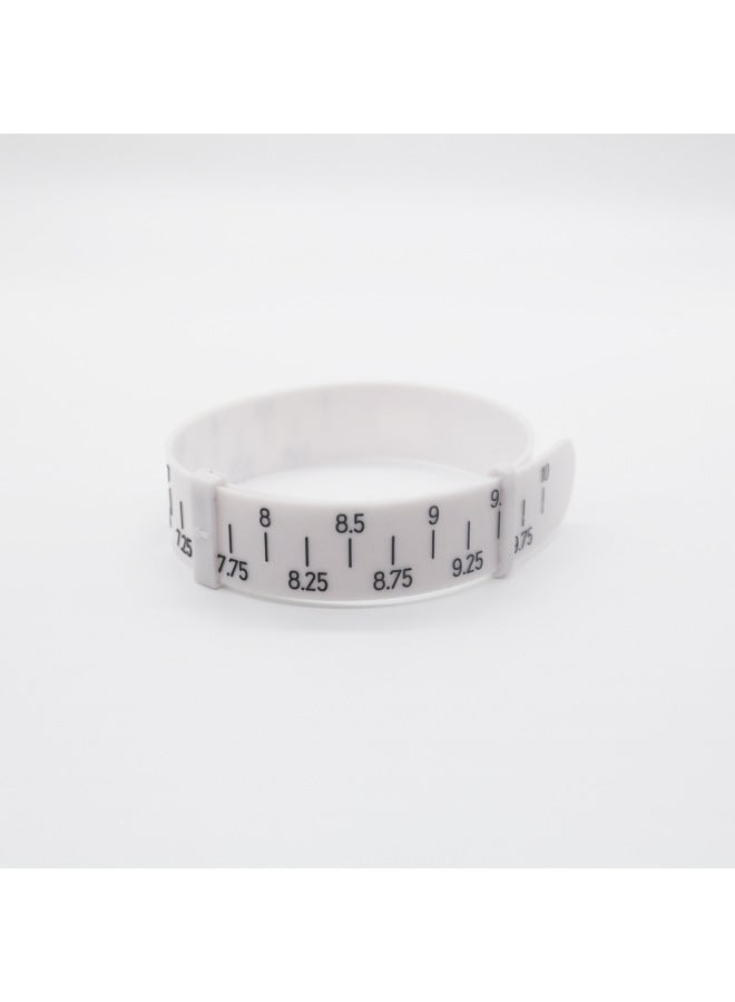 PU Bracelet Measuring Soft Ruler Wrist Size Measuring Circle Belt Style Standard Bracelet Measuring Circle Explosions-Model:White Inch Bracelet Measuring Strap  - Image 1