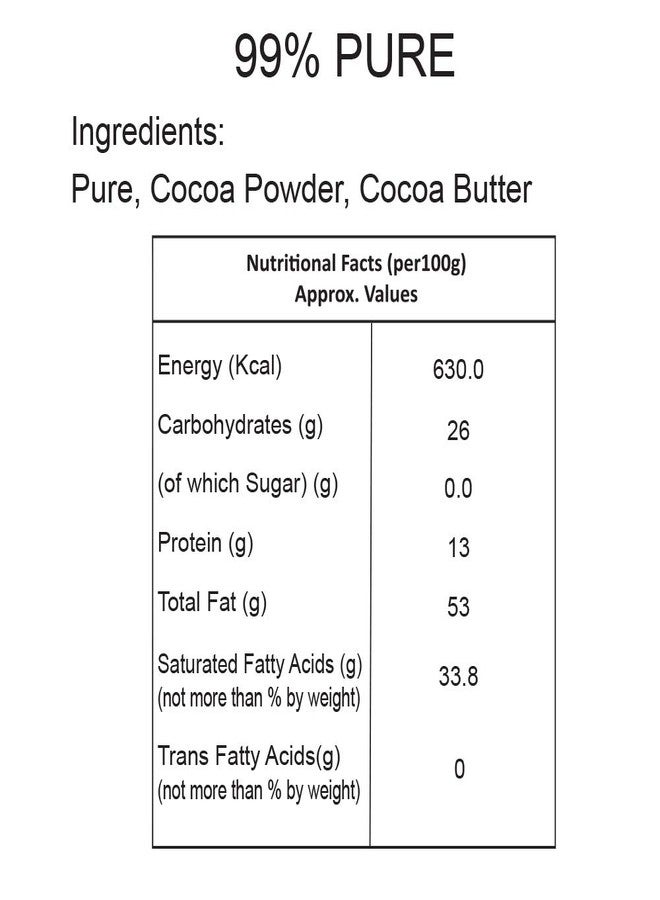 BOGATCHI 99% Dark Chocolate Real Intense Cocoa, Zero Sugar, Sugar Free Dark Handcrafted Chocolate, 80 gm - Image 3