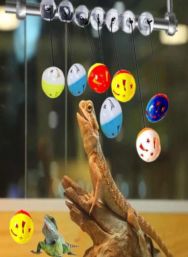 Koomduk 7 Pack Bearded Dragon Toys Reptile Lizard Toy Balls Bell with Suction Cups and Ropes Fit for Small Reptile Animals - Image 4