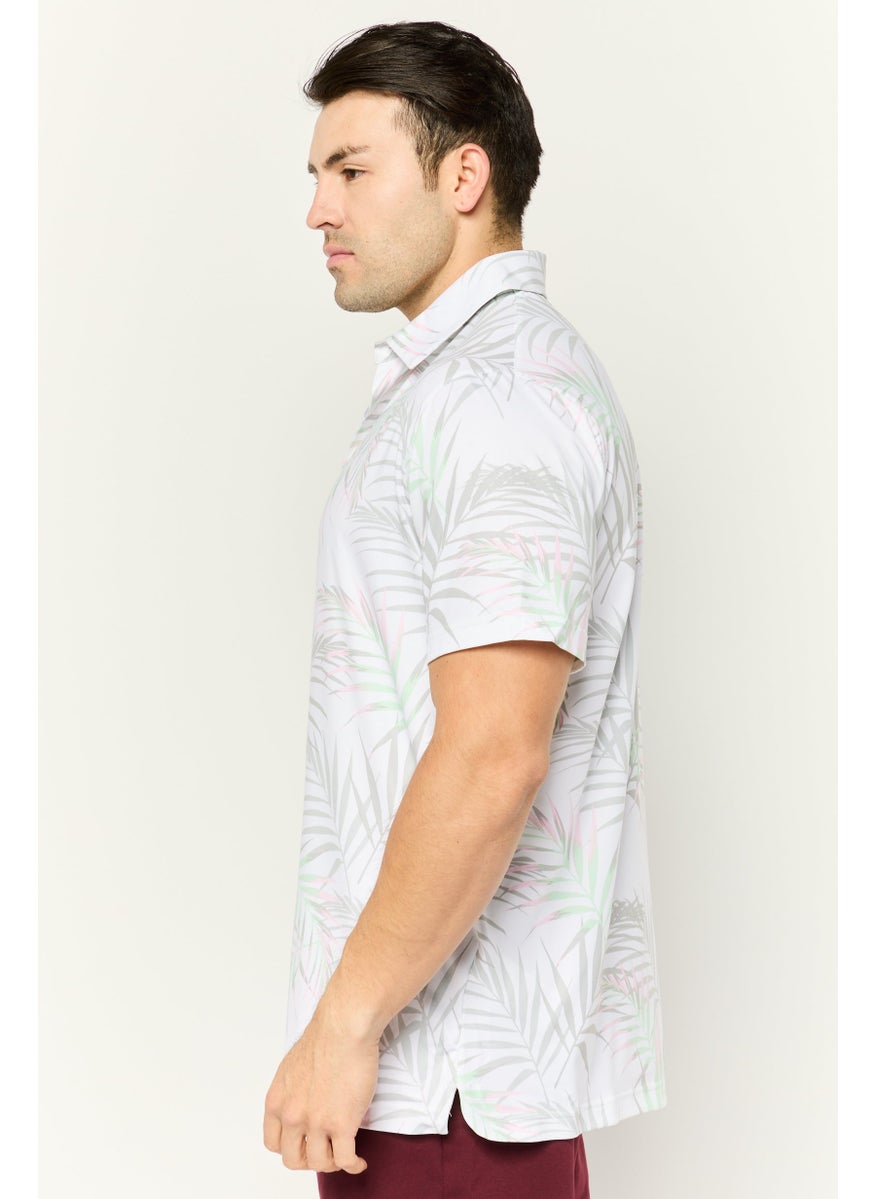 PUMA Men Sportswear Fit Short Sleeves Outdoors Polo Shirts, White  - Image 3