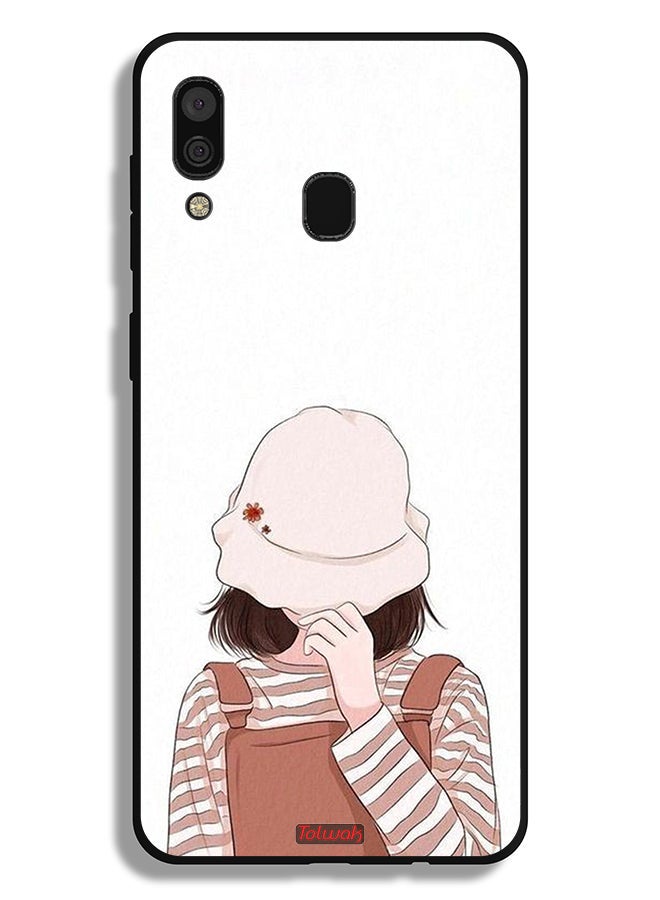 Tolwak Samsung Galaxy A20 Protective Case Cover Hide Face By Hat - Image 1