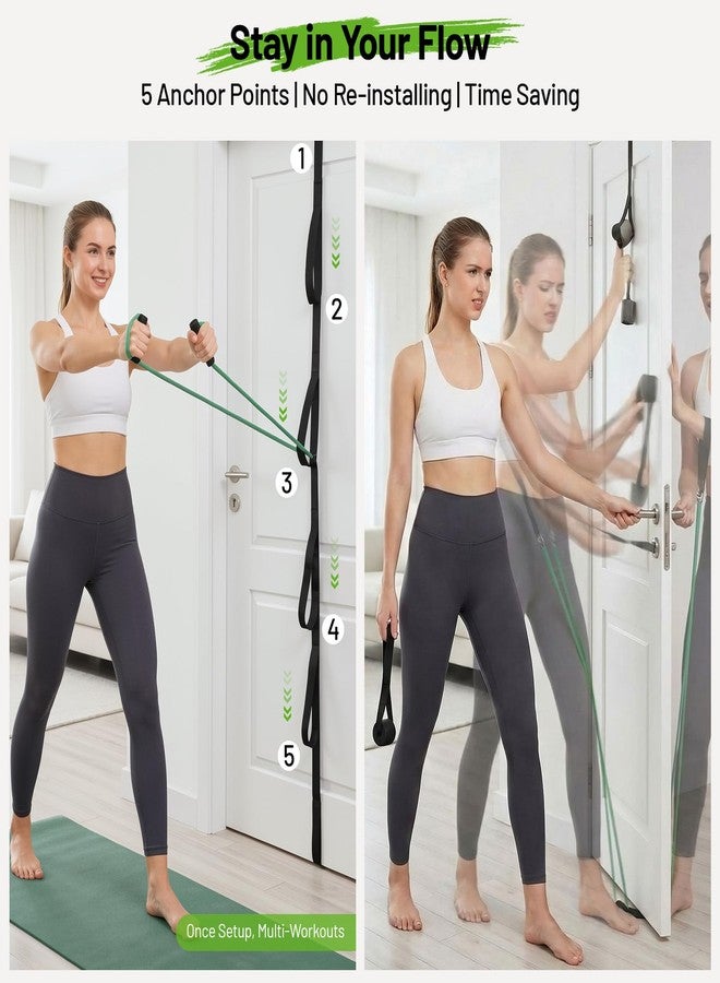 Slim Panda 11-Piece Door Anchor Strap for Resistance Bands - Complete Resistance Band Door Anchor System with 5 Stackable Bands - Home Gym for Full Body Strength Training - Fits up to 8FT - Image 2