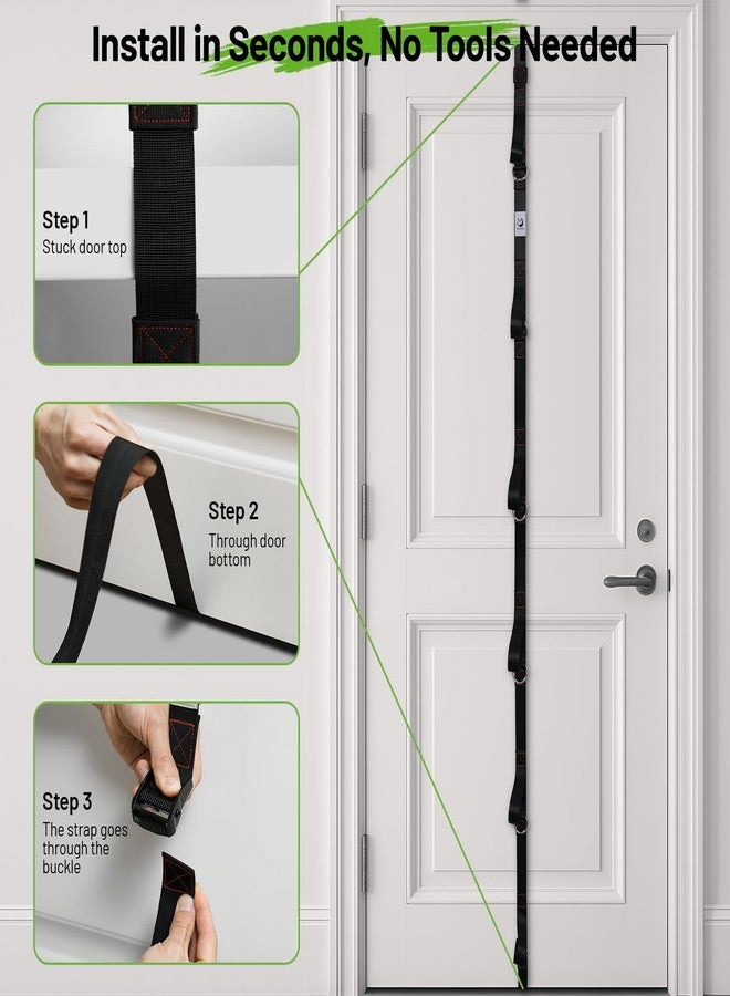 Slim Panda 11-Piece Door Anchor Strap for Resistance Bands - Complete Resistance Band Door Anchor System with 5 Stackable Bands - Home Gym for Full Body Strength Training - Fits up to 8FT - Image 5