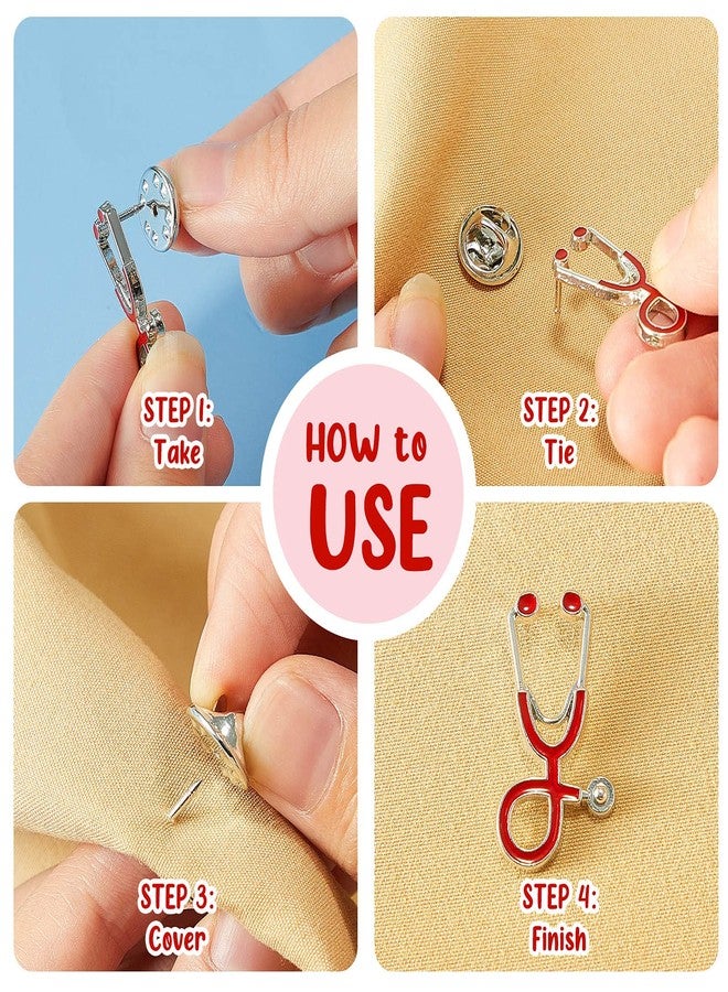 MTLEE Stethoscope Brooch Pins Nurse Week Gifts, Daisy Flower Enamel Lapel Pin Clothing Bags Decoration Brooch for Medical Doctor Nurse Graduation Presents, Assorted Colors(Stethoscope,30 Pieces) - Image 3