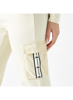 Kappa Kappa Tape Detail Joggers with Elasticated Waistband and Pockets  - Image 4