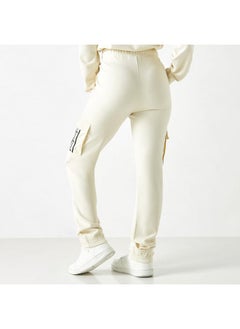 Kappa Kappa Tape Detail Joggers with Elasticated Waistband and Pockets  - Image 3