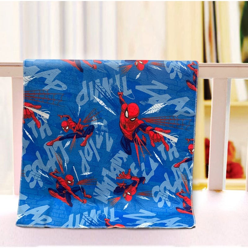 Sassoon Polyester Spiderman Printed Washable and Waterproof Large Size Dry Sheet/Bed Protector for Kids- Multi Colored (100 x 140 cm) - Image 1