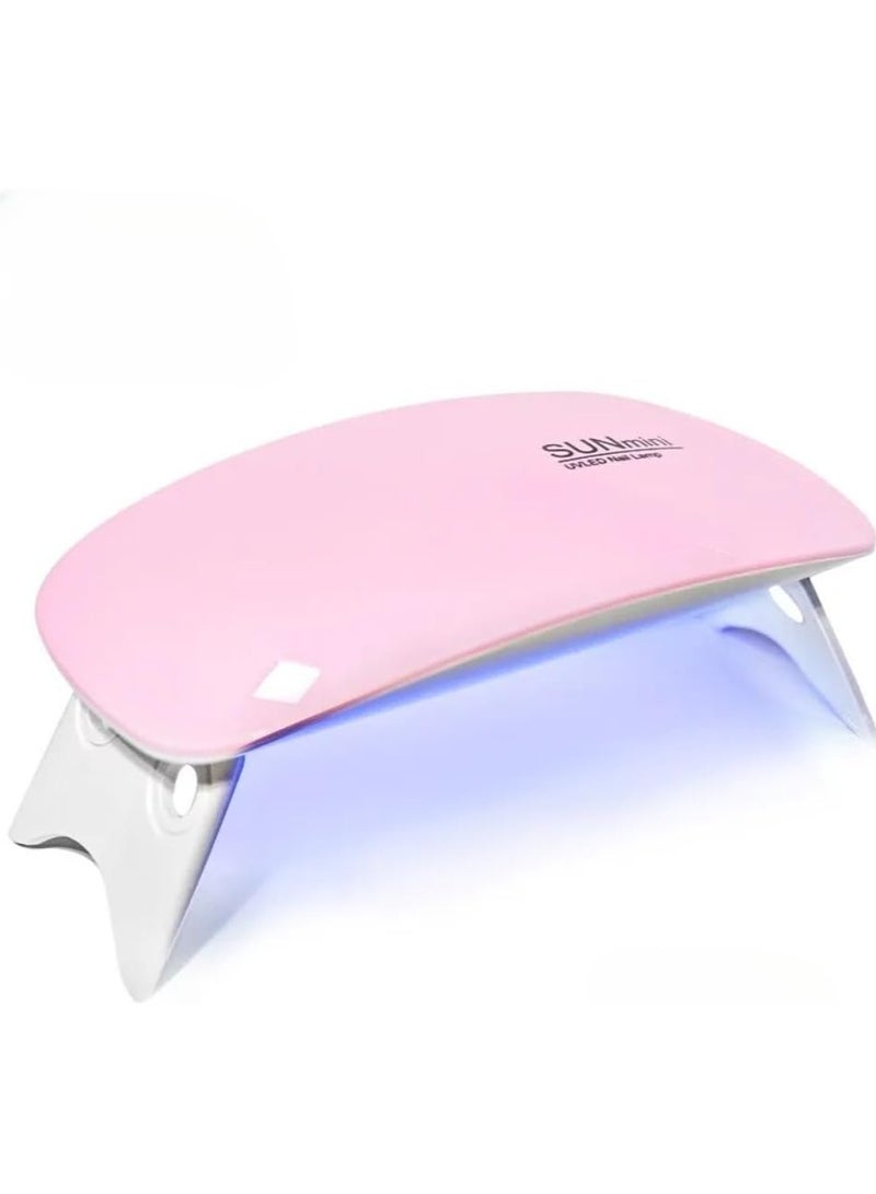 general 6W Mini Nail Dryer Machine Portable 6 LED UV Manicure Lamp Home Use Nail Lamp For Drying Polish Varnish With USB Cable - Image 1