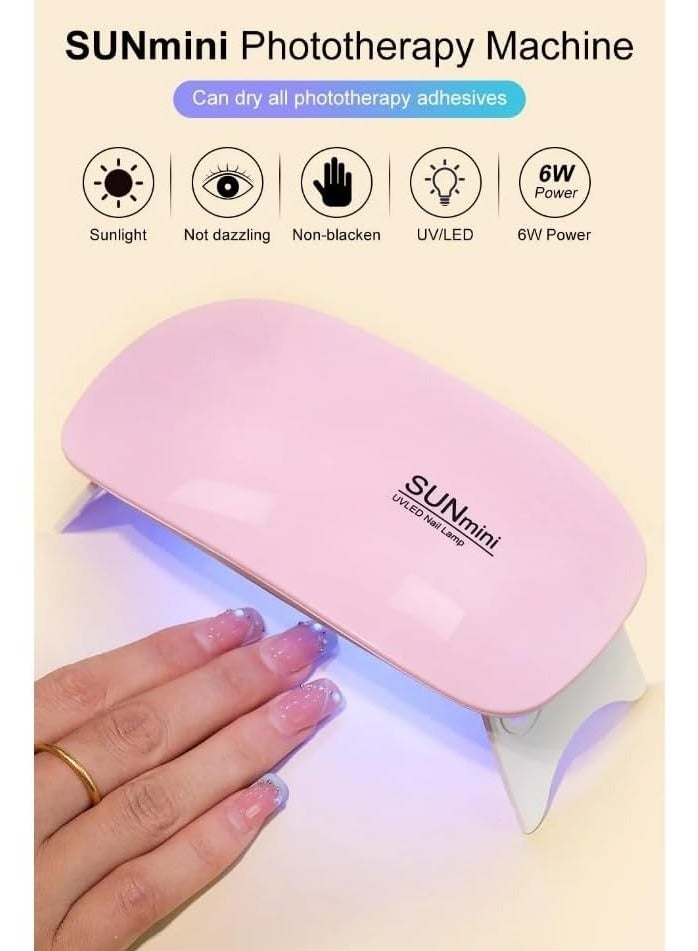 general 6W Mini Nail Dryer Machine Portable 6 LED UV Manicure Lamp Home Use Nail Lamp For Drying Polish Varnish With USB Cable - Image 2