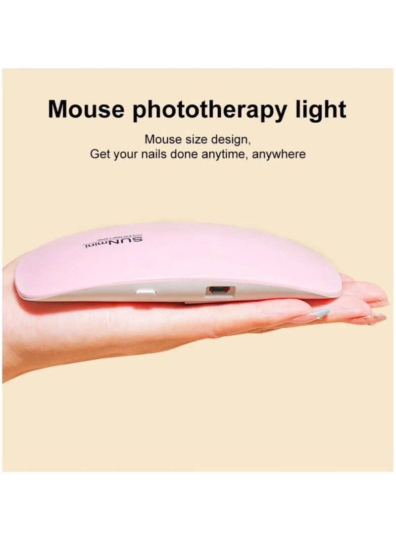 general 6W Mini Nail Dryer Machine Portable 6 LED UV Manicure Lamp Home Use Nail Lamp For Drying Polish Varnish With USB Cable - Image 3