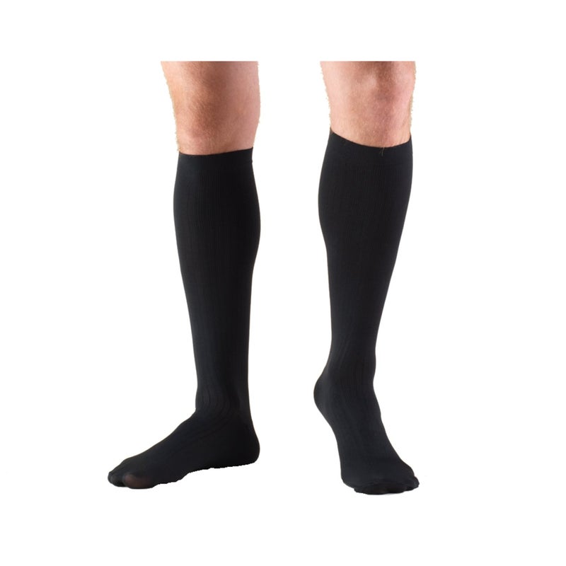 Truform Truform Compression Socks 815 mmHg Mens Dress Socks Knee High Over Calf Length Black Medium