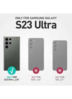 SupCase Edge Xt Series Case For Samsung Galaxy S23 Ultra 5G 2023 Slim Frame Clear Protective Case With Built In Screen Protector Black  - Image 2