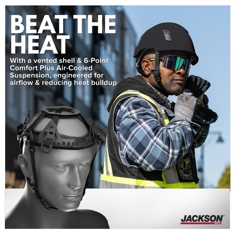 Jackson Safety XS2-500 Type 2 Hard Hat - Vented Construction Safety Helmet with Side Impact Protection - ANSI Z89.1 Type 2 Class C & OSHA Compliant (Multiple Colors) - Image 4