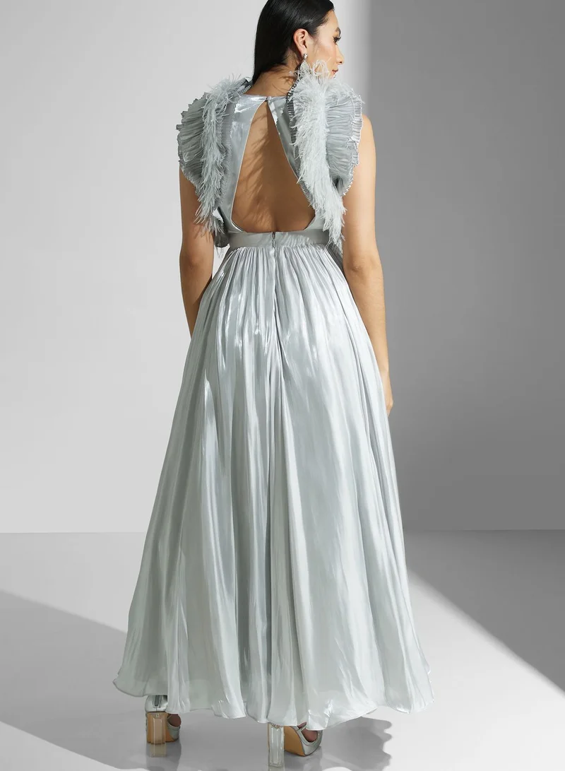 Karen Millen Ruffle Detail Dress