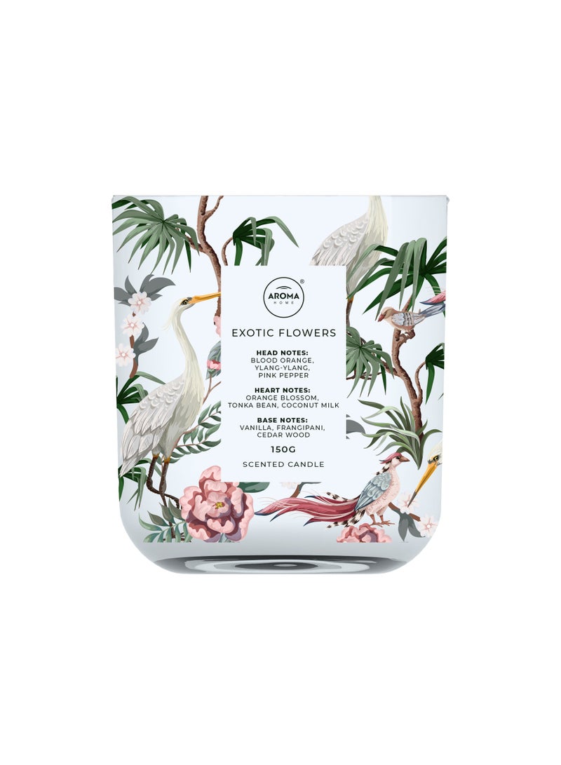 Aroma Home Wild Series Scented Candle, 150g, Exotic Flower Fragrance, 35 Hours Burn Time, Made In Poland (Exotic Flower)