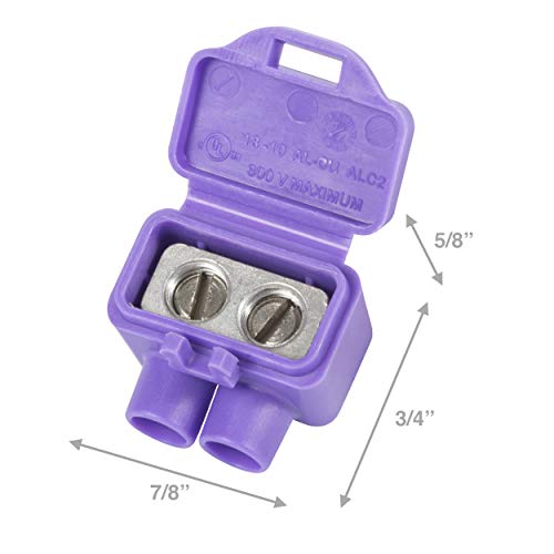King Innovation 95025 AlumiConn Wire Connector, 25 pk, Purple, Count - Image 3