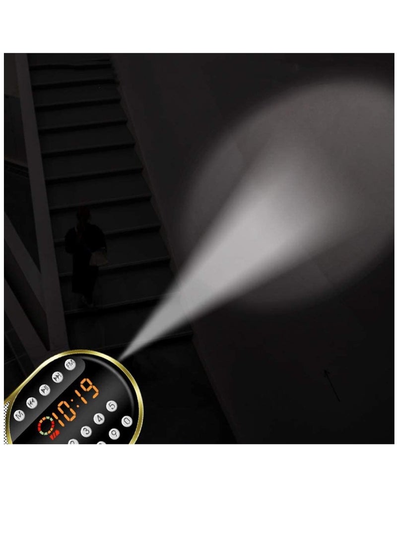 راديو FM صغير محمول لاسلكي بلوتوث 5.0 مكبرات صوت TF USB على مدار الساعة LED وظيفة مصباح يدوي دعم 3.5 مللي متر سماعة رأس مشغل MP3 - Image 5