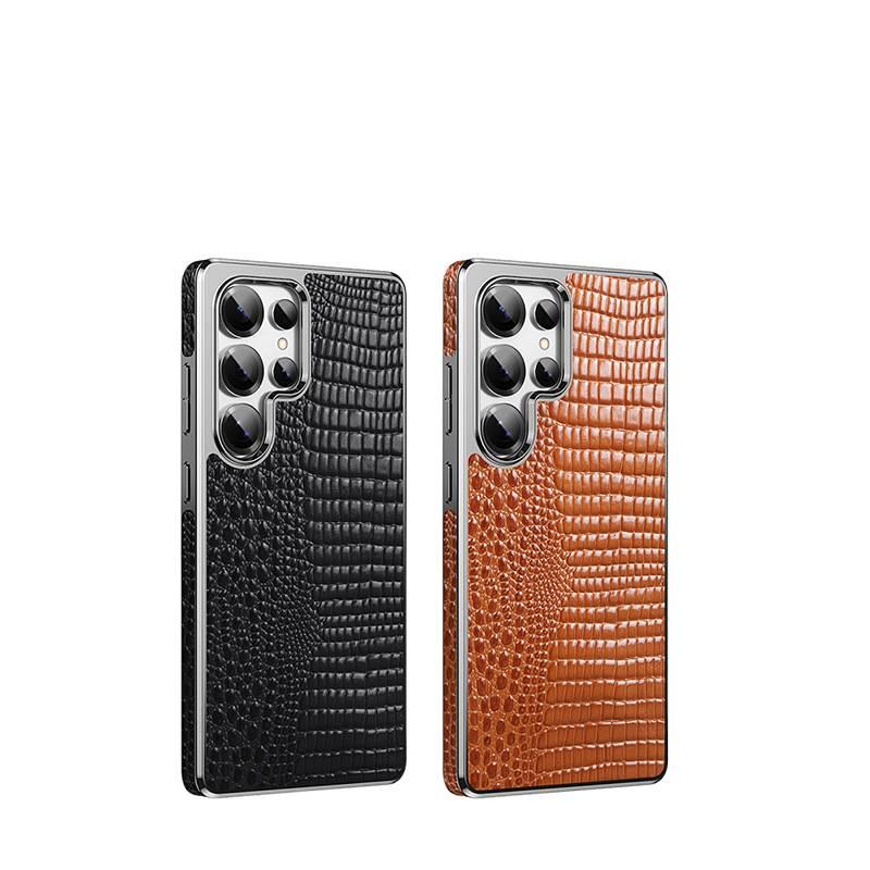 MagSafe Case | Leather Texture Drop Protection | Black | Shockproof Cover for Samsung Galaxy S23 Ultra - Image 4