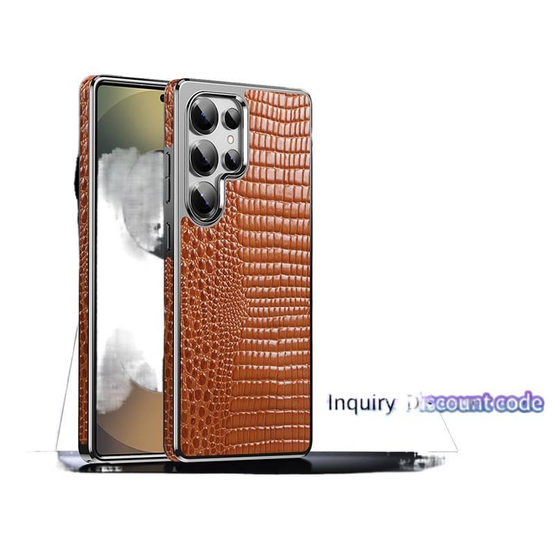 MagSafe Case | Leather Texture Drop Protection | Black | Shockproof Cover for Samsung Galaxy S23 Ultra - Image 2