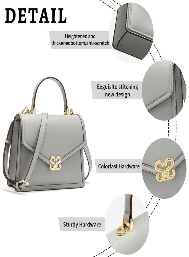 compuda Top Handle Bag,Top Handle Purses for Women,Fashion Leather handbag and Tote Bag Elegant Square Bag - Image 4