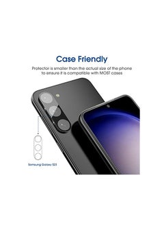 Amfilm amFilm (2 Pack) OneTouch Tempered Glass Screen Protector for Samsung Galaxy S23 5G 6.1 Inch, 9H Hardness with 2 Pack Tempered Glass Camera Lens Protector, Easiest to Installation and Bubble Free  - Image 5