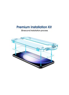 Amfilm amFilm (2 Pack) OneTouch Tempered Glass Screen Protector for Samsung Galaxy S23 5G 6.1 Inch, 9H Hardness with 2 Pack Tempered Glass Camera Lens Protector, Easiest to Installation and Bubble Free  - Image 3