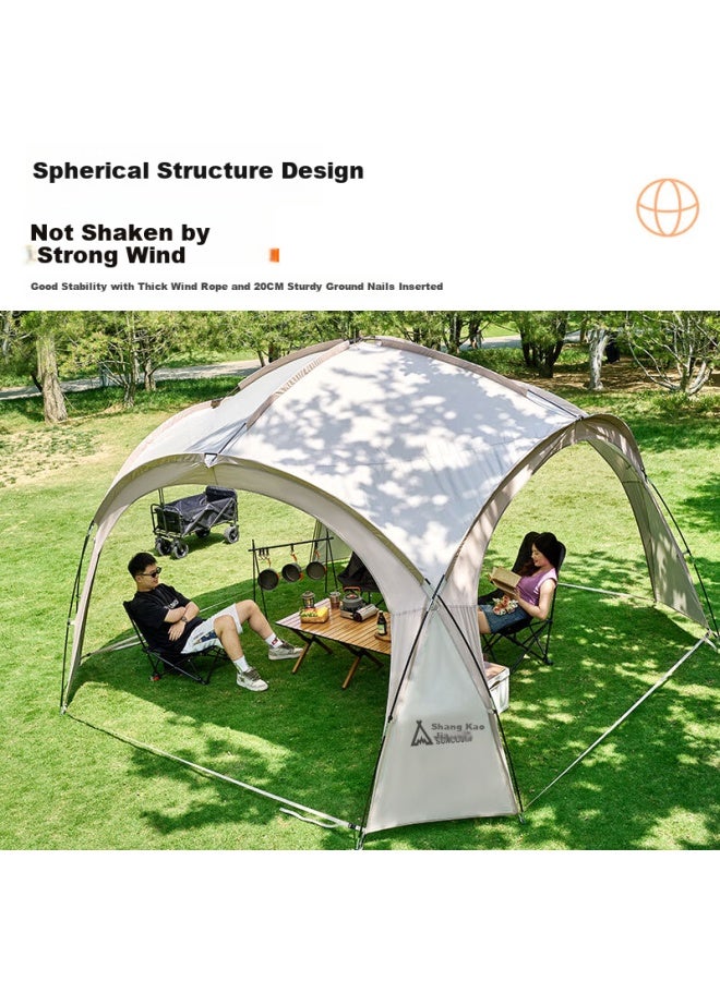 Suncojia Mongolian Yurt Dome, Outdoor Tent, Large Sunshade Canopy, Wilderness Camping, Rain Protection, Sun Protection, Spherical Pavilion, Large Size - Image 2