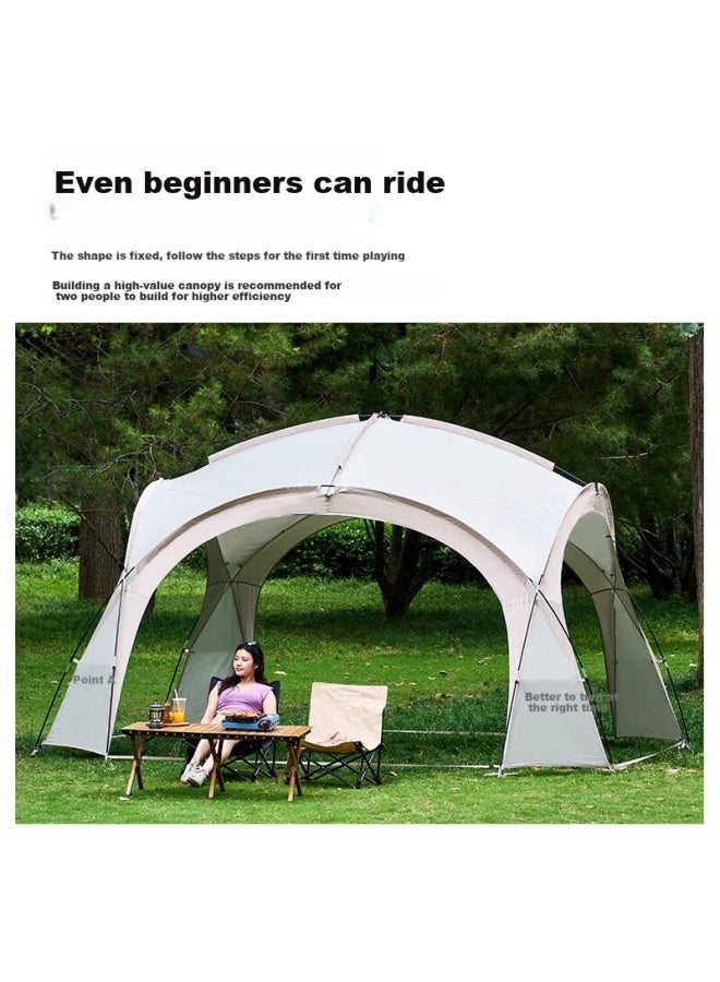 Suncojia Mongolian Yurt Dome, Outdoor Tent, Large Sunshade Canopy, Wilderness Camping, Rain Protection, Sun Protection, Spherical Pavilion, Large Size - Image 4