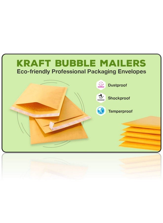 Sales4Less - 5 10.5X16 Inches Kraft Bubble Mailers Shipping Padded Envelopes Pack Of 25 Gold - Image 1