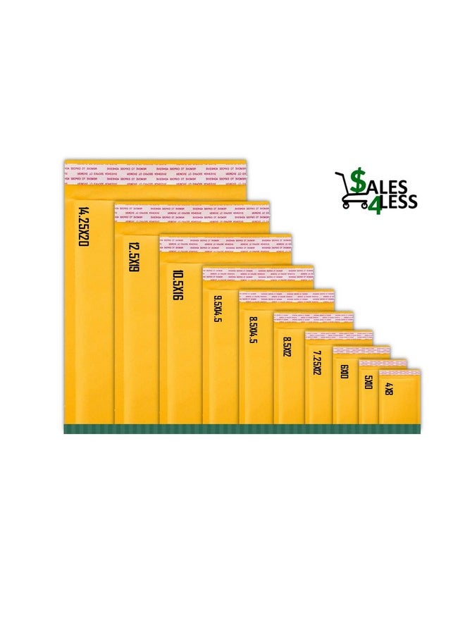 Sales4Less - 5 10.5X16 Inches Kraft Bubble Mailers Shipping Padded Envelopes Pack Of 25 Gold - Image 1