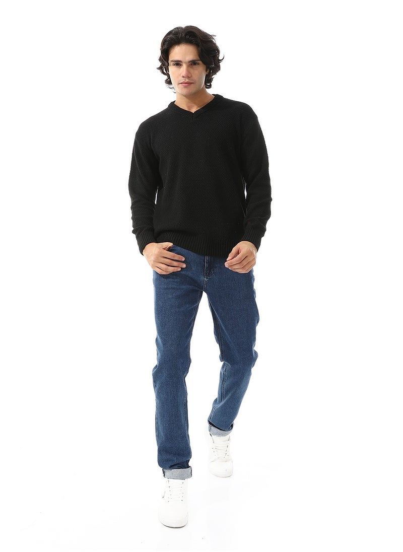 Andora V-Neck New Knitted Long Sleeves Pullover  - Image 5