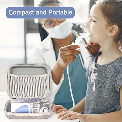 Fukumi Portable Nebulizer Carrying Case, Hard Travel Medical Bag for Inhaler Spacer, Masks, Asthma Accessories, B-Grey - Image 5