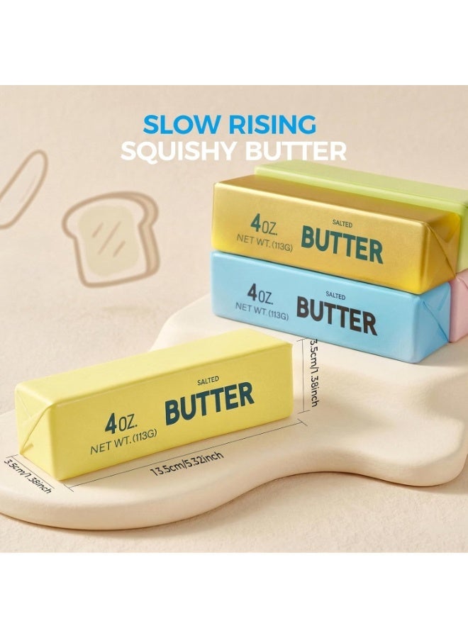 GIOIO Butter Squishy, Soft Slow Rising Squeeze Toys, Butter Stick Squishy Fidget Toys and Stress Balls Squishies for Office Desk Toys, Party Favors & Birthday Gifts(Yellow) - Image 2