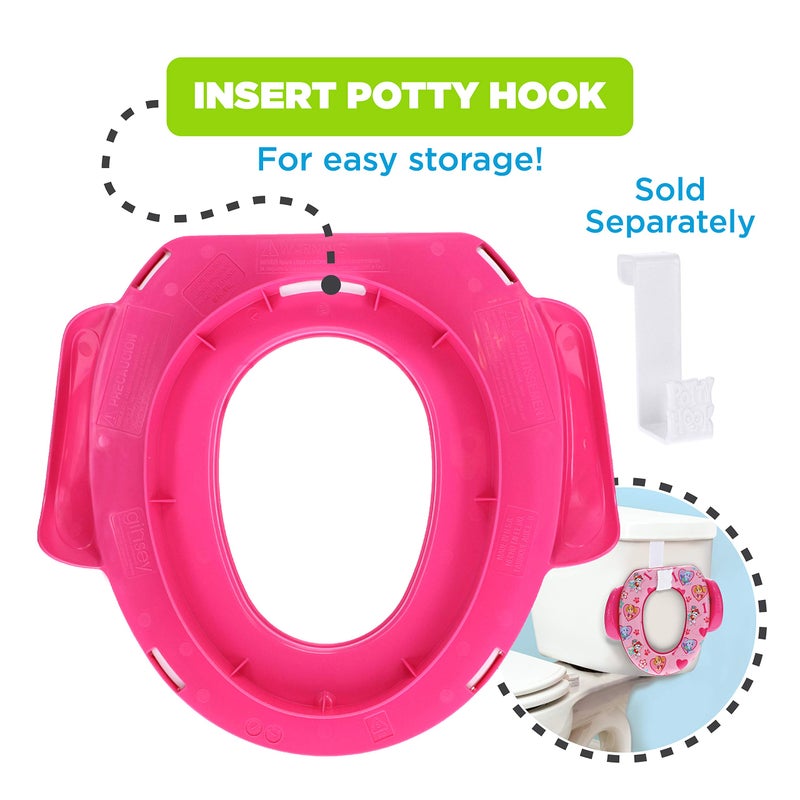 ginsey Nickelodeon Paw Patrol "Skye and Everest" Soft Potty Seat for Toilet Training Kids, Pink, Standard - Image 4