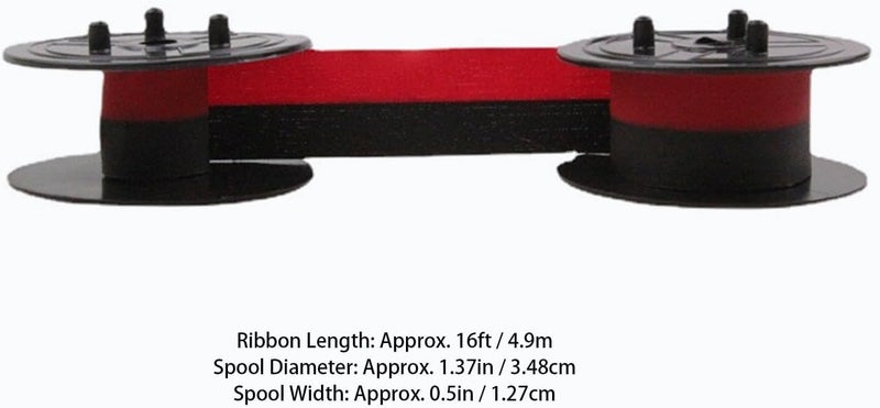 4Pack Calculator Ribbon Twin Spool, Red Black Ink for EL-1197PIII EL-2196BL MP21DX FR-2650TM - Universal Replacement for Printing Typewriter, Adding Machine - Image 3