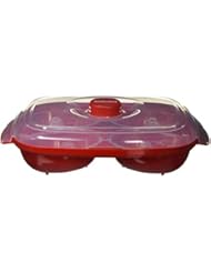 sistema Sistema Microwave Poacher for up to 4 Eggs, Red/Clear, 28.7 x 20.5 x 8.4 cm - Image 1