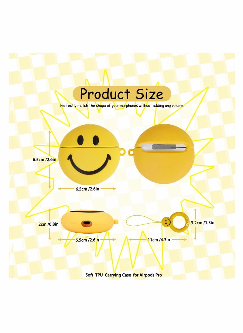 Y&D - Smiley Face Case Cover Compatible with for Case Soft TPU Silicone Shockproof for New 3D Cute Fun Aesthetic Preppy Anti-Lost Design - Image 1