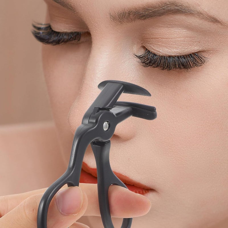 ABOOFAN Eyelash Curler Black Wide-Angle Lash Curling Clip Handheld Eye Makeup Tool for Women with Lash Curling Clips, No Pinch Design Suitable for Daily Use - Image 5