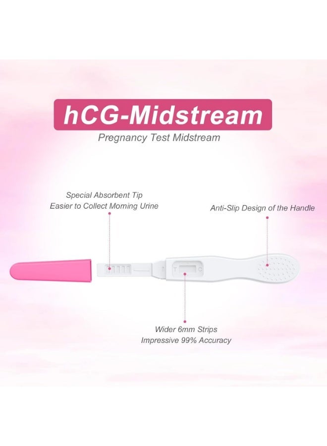 MomMed Pregnancy Test, 5 HCG Home Pregnancy Midstream Test, Accurately Detect Early Pregnancy, High Sensitivity Result for Women Home Testing - Image 3