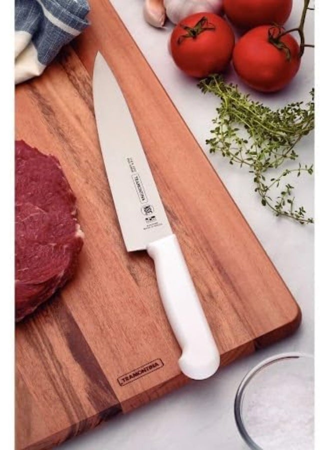 ترامونتينا سكين ترامونتينا الاحترافية للحوم بطول 10 بوصات بشفرة من الفولاذ المقاوم للصدأ ومقبض من البولي بروبيلين الأبيض مع حماية مضادة للميكروبات - Image 4