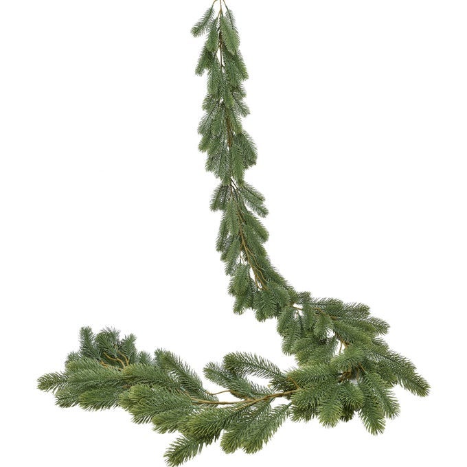6FT ARTIFICIAL PINE CHRISTMAS GARLAND WINTER GREENERY GARLAND FOR HOLIDAY SEASON MANTEL FIREPLACE TABLE RUNNER CENTERPIECE DCOR GREEN
