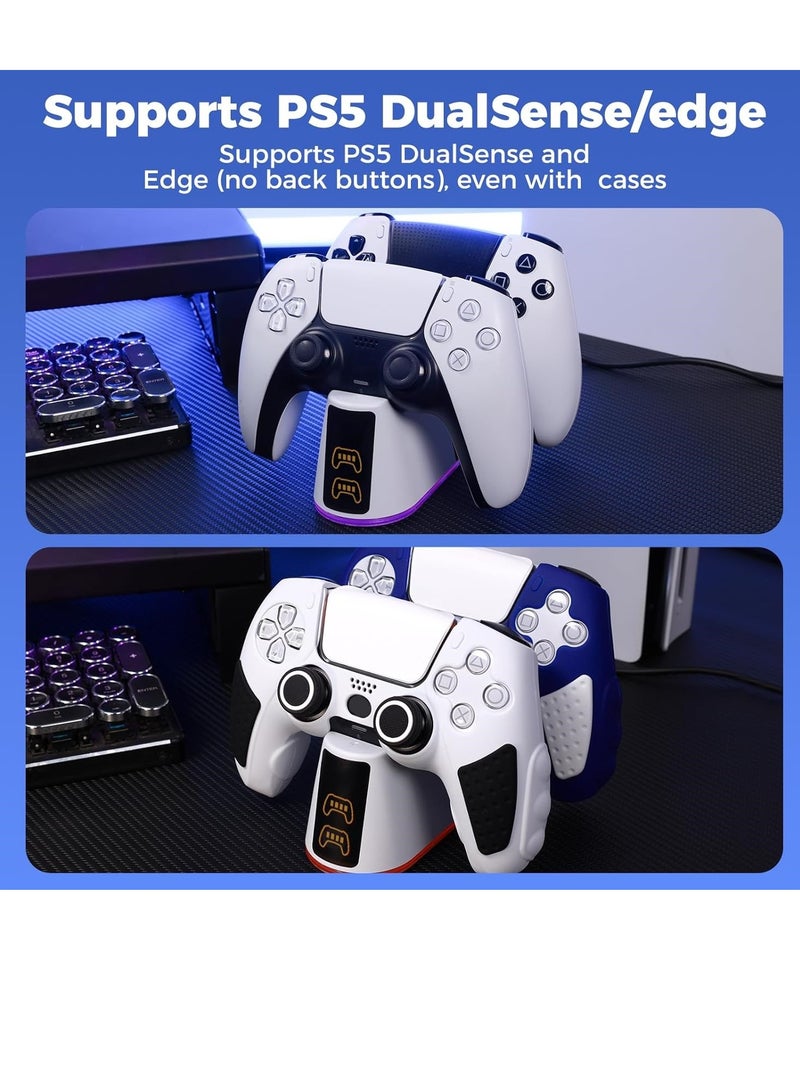 PS5 Charging Station Dock-Dual Controller Charger for PlayStation 5 with LED Indicators&Included Type-C Cable,Fast Efficient PS5 Controller Charger - Image 5