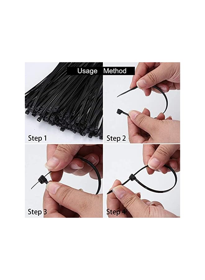 Edge Cable Ties, British Standard, Nylon66, Pack of 100 (Black, 530x4.8mm) - Image 2