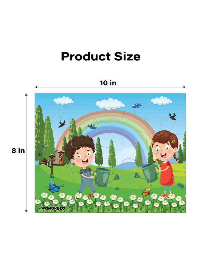 WONDRBOX Jigsaw Puzzle Birthday Gift Item for Age 2-6 Boys and Girls | Christmas Learning Gift Set for 2-6 Year Old Boys & Girls (Set of 5 Puzzles) - Image 5