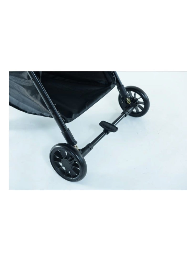Baby Stroller Pram Easy Folding Portable -Grey - Image 3