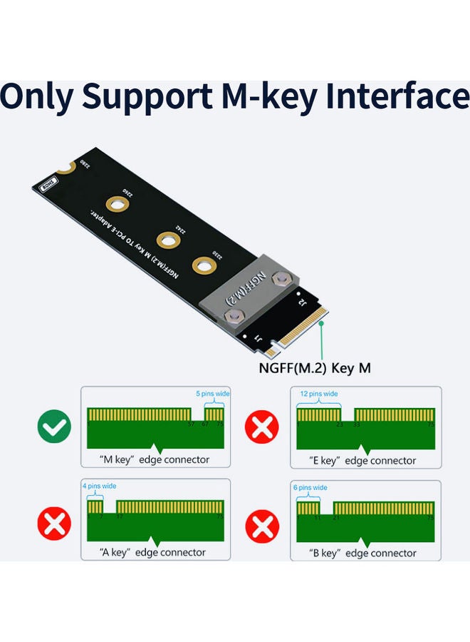 كابل تمديد محرك أقراص SSD M.2 NVMe أسود - Image 4