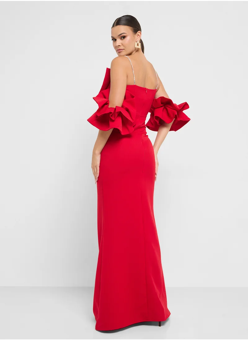 ايلا ليمتد اديشن Dress With Statement Bow & Ruffle