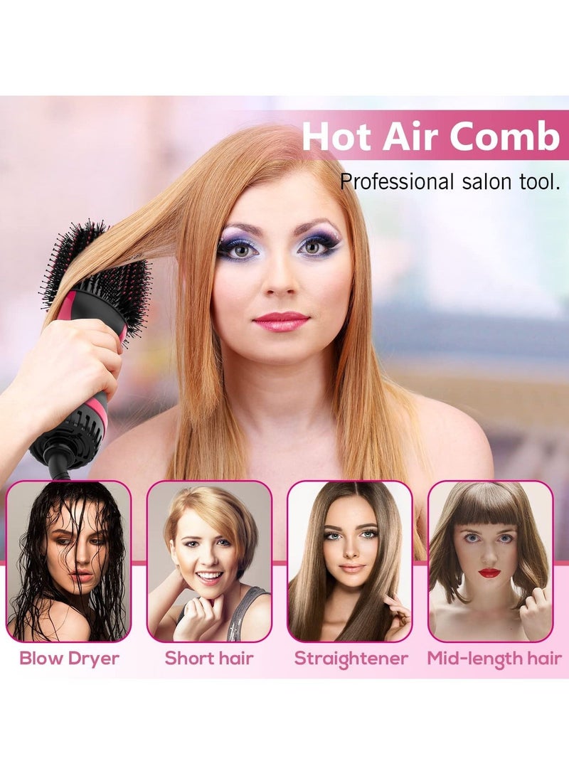 ELTRAZONE Hair Dryer Brush, Blow Dryer Brush, 4 in 1 Hot Air Brush, One Step Hair Dryer & Styler Volumizer with Enhanced Titanium Barrel, Brush Blow Dryer for Women (Red) - Image 2