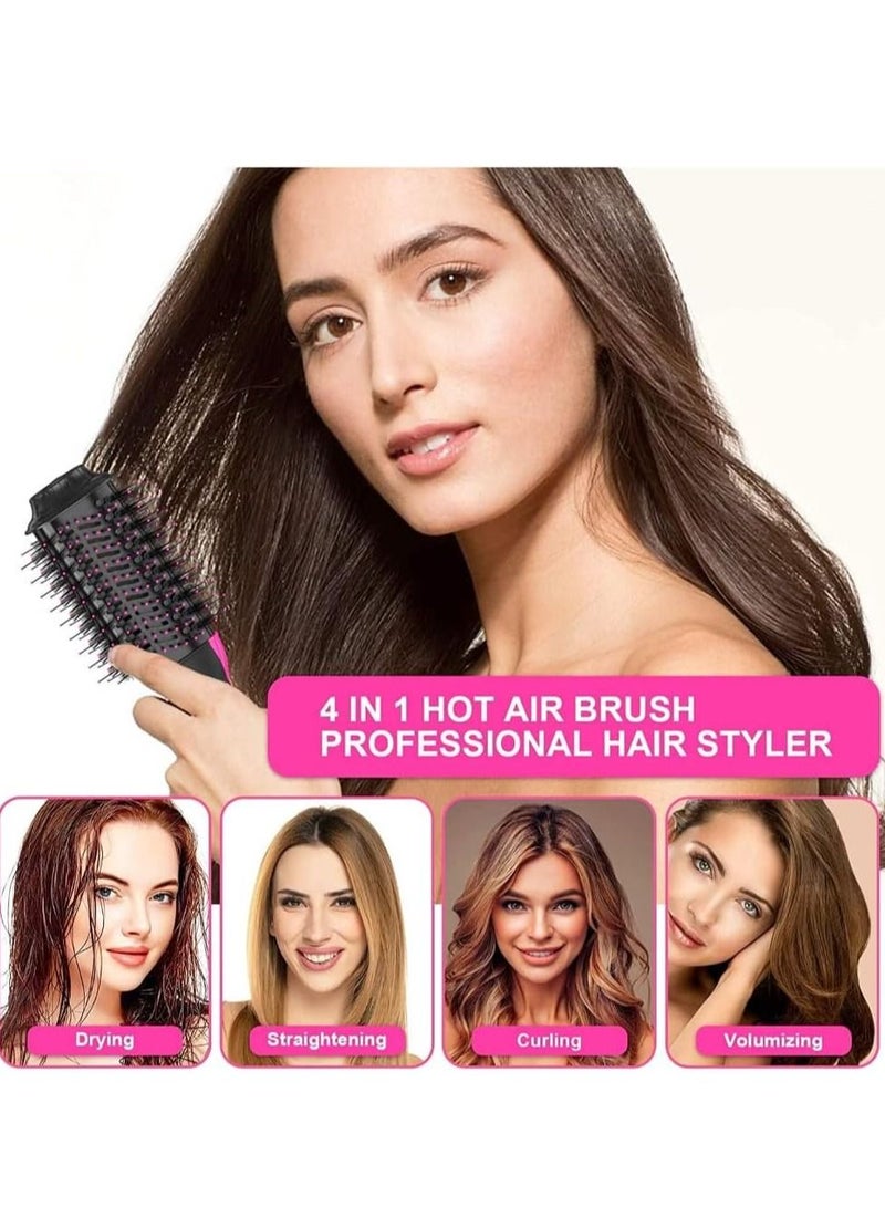 ELTRAZONE Hair Dryer Brush, Blow Dryer Brush, 4 in 1 Hot Air Brush, One Step Hair Dryer & Styler Volumizer with Enhanced Titanium Barrel, Brush Blow Dryer for Women (Red) - Image 5