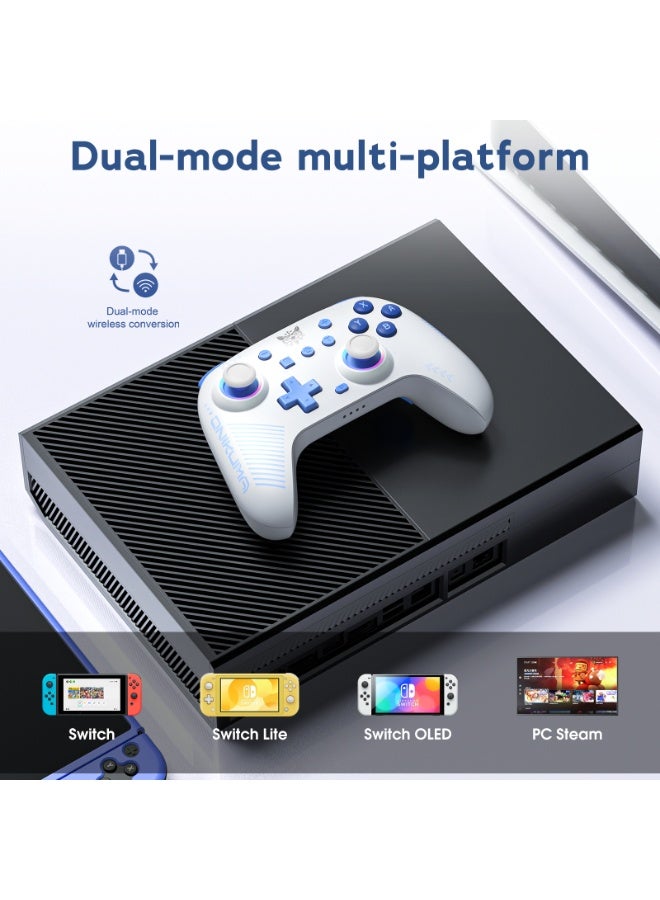 onikuma C1 Wireless Gaming Controller Gamepad 6-Axis Gyro Dual Vibration with RGB Lighting for Nintendo Switch Playstation PC - Image 5
